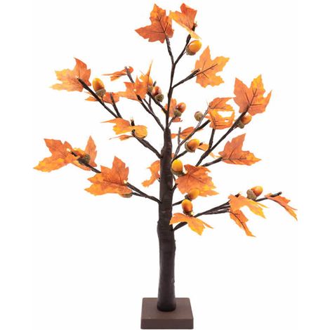 Lampe Décorative LED Arbre Érable Noisetier PVC 55x30cm Lumière Ambiance Créative pour Intérieur Table de Chevet Salon (1/5)