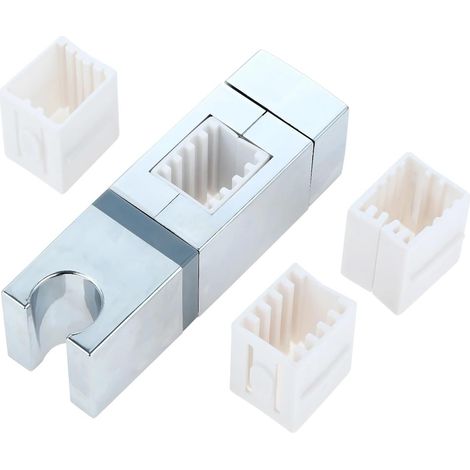 Support de pommeau de douche en ABS, réglable, pour barre de douche coulissante, avec quatre tailles de fixations à enfiler pour tige de levage. (1/5)