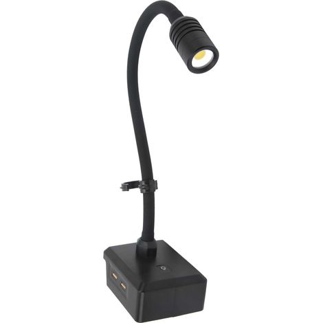 LED-Schwanenhalslampe mit 3 Modi, Kfz-Wartungsleuchte, 360° flexible Beleuchtung, zwei USB-Anschlüsse (14,4-20 V) (1/5)
