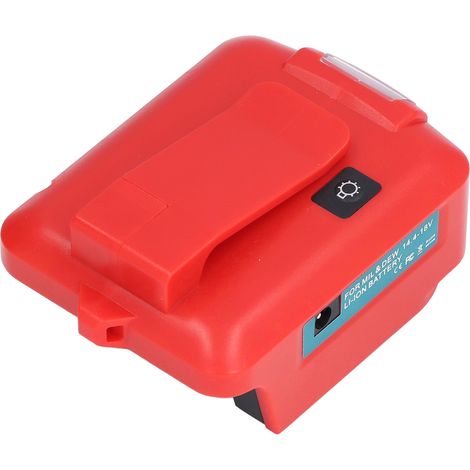 Adaptateur double port USB pour éclairage LED, chargeur/convertisseur d'alimentation pour batterie au lithium 14,4-18 V, interface d'entrée 2 (1/5)