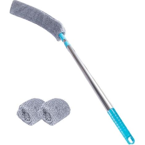 Aspirateur à poussière rétractable pour espaces étroits, plumeau télescopique lavable en microfibre, tête flexible et capuchon anti-rayures... (1/5)