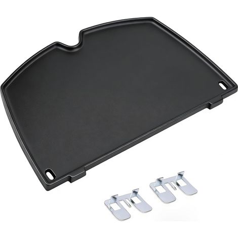 32 X 22CM 6558 Plancha de Cuisson pour Weber Q100, Q120, Q1000, Q1200, Fonte Plaque Gril à Gaz Pièces de Rechange, Paquet 1 (1/5)