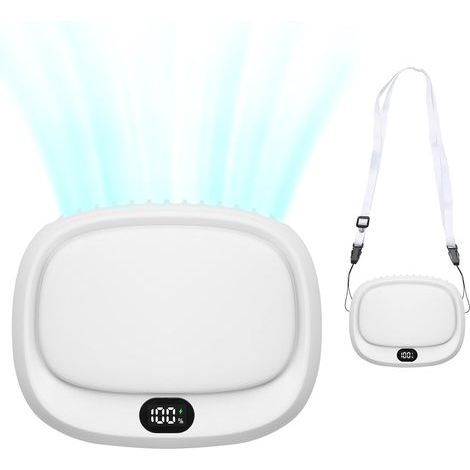 USB Tischventilator leise Mini Ventilator für Schreibtisch mit 5 Geschwindigkeitsstufen mit LED-Anzeige für Home Office, Schlafzimmer & Tisch PC, Weiß (1/5)