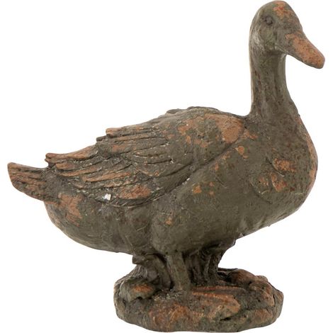 Statuette Canard d'Extérieur "Antik" 36cm Vert Foncé (1/4)