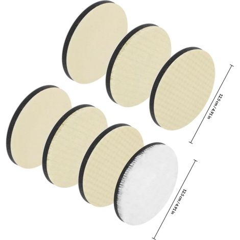 7pièces Set de Tampons de Polissage pour Perceuse Kit de Lustrage Carrosserie Voiture pour Renovateur et Restauration Phare Tampons Buffing Polyvalents et Durables pour Finition (1/5)