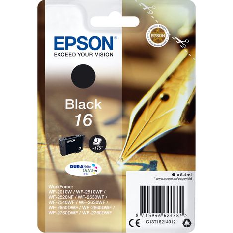 Epson Pen and crossword Cartuccia Penna e cruciverba Nero Inchiostri DURABrite Ultra 16