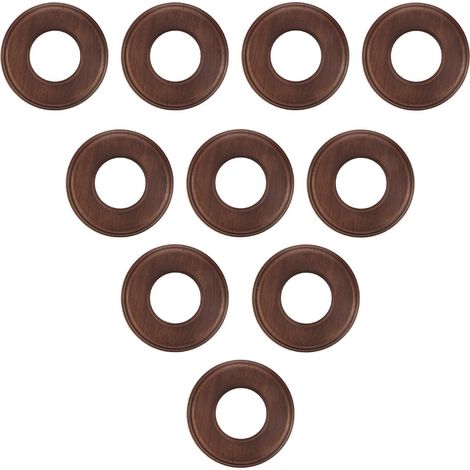 Lot de 10 Socles 1 Poste en Bois de Hêtre Vieilli – FONTINI Garby Colonial – Style Rétro Haut de Gamme – Pose en Saillie ou Encastrée – Compatible Gammes Garby, Dimbler - FONTINI