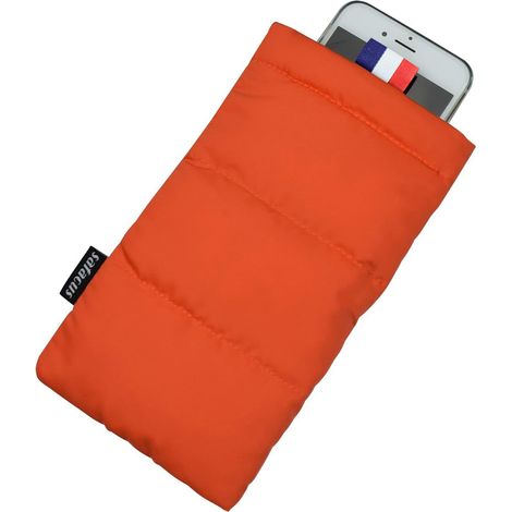 Étui Thermique pour téléphone Intelligent - pour Le Camping - pour iPhone Housse Universelle Smartphone - Pochette de Protection pour téléphone Portable (Orange) (1/5)