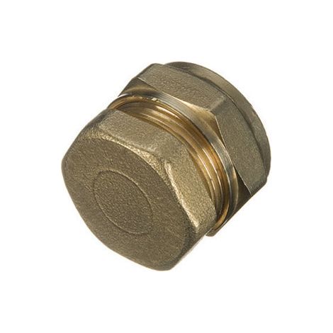 PrimaPlus 42mm Brass Compression Stop End - WRAS Approved (1/2)