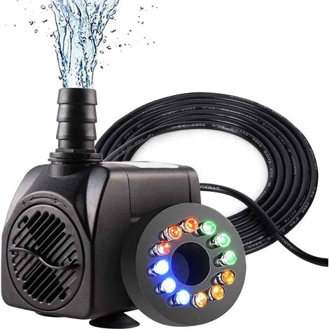 Pompe Bassin - 750 L/h - 15 W - Extérieur Fontaine Rocaille - Sans Buse - 1 Pièce (1/5)