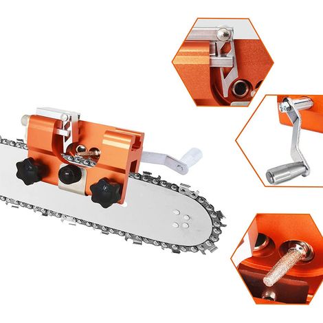 Kit universale per affilare motoseghe con 3 testine, affilacatene portatile a manovella - ALTRO (1/3)