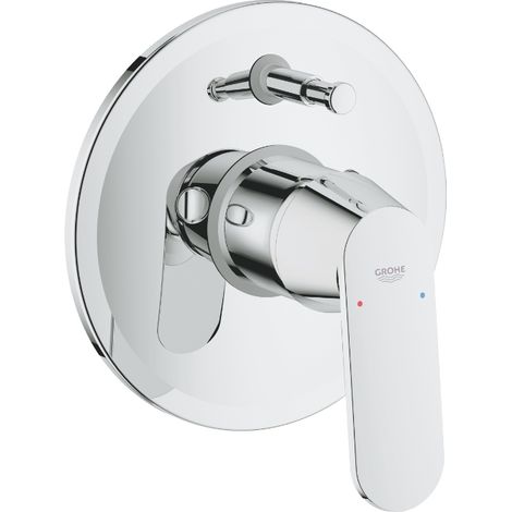 Grohe – Mitigeur monocommande douche encastré – Finition chrome – Cartouche céramique 46 mm – Limiteur de débit réglable – Levier métal (1/4)