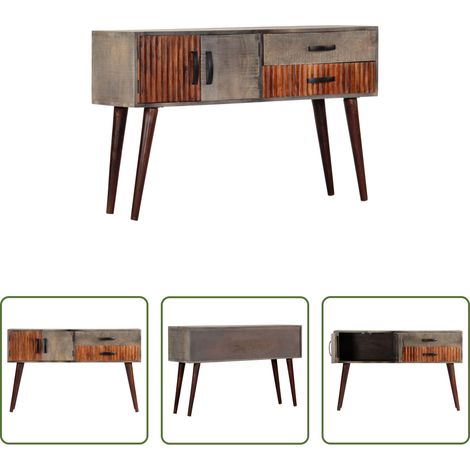 Massivholz - Konsolentisch Grau 120 x 35 x 75 cm Massivholz Mango (1/5)