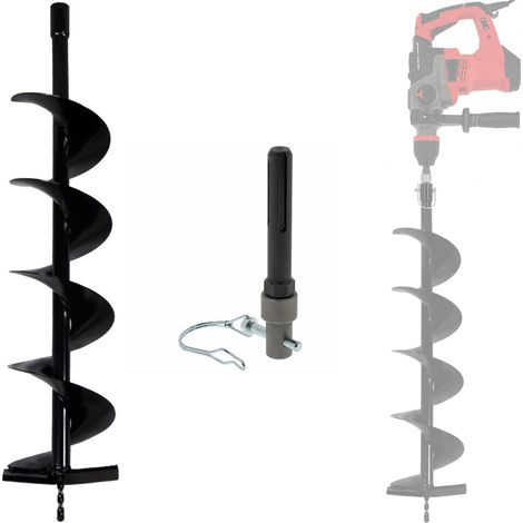 Erdbohrer Ø 150 mm mit Adapter für Bohrmaschine und SDS-max Bohrhammer (1/5)