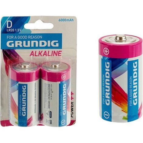 Piles alcalines GRUNDIG (LR20) 2 pièces/bl