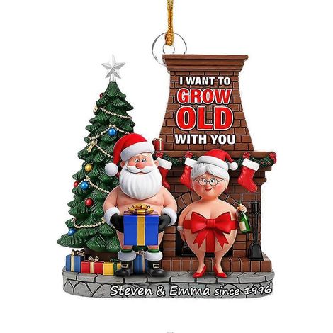 2D I want to grow old with you custom acrylic couple, Couple Festival Gift