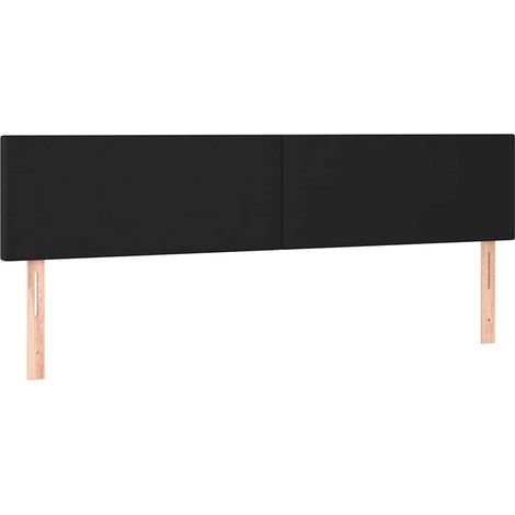 Cabecero con LED cuero sintético negro 200x5x78/88 cm vidaXL
