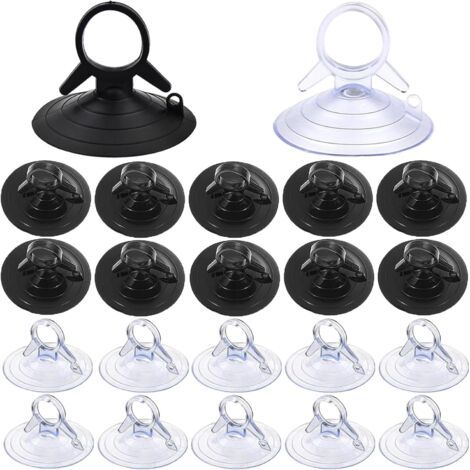 60 Pièces Ventouse Pare Soleil 45mm Sans Crochets Ventouse Transparente Mini Ventouse pour Vitre, Salle de Bain Pare Brise Voiture Pare-Soleil (1/5)