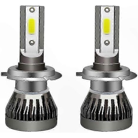 2 Stück H7 LED-Scheinwerferlampen Mini 6000K 12000LM 12-32V Weiß Hochleistungs-Set (1/5)