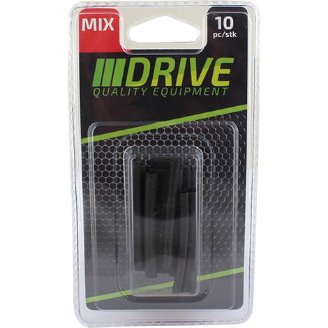 Coffret / Assortiment De 10 Manchons Noir En Gaine Thermorétractable ø: 3,2 Mm à 19,1 Mm Et ø: 1,6 Mm à 9,55 Mm Après Rétractati