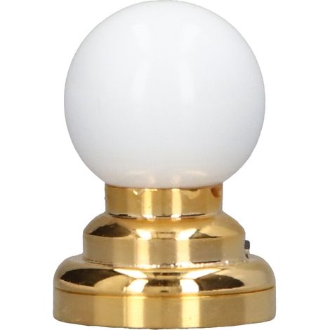 Lampe de Plafond Miniature 1/12 à Piles, Interrupteur, Base Métallique Rond pour Maison de Poupée Décoration (1/5)