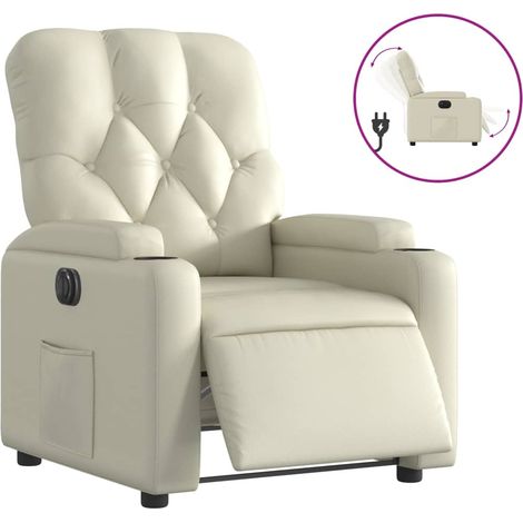 Maison Exclusive - Relaxsessel Elektrisch Creme Kunstleder
