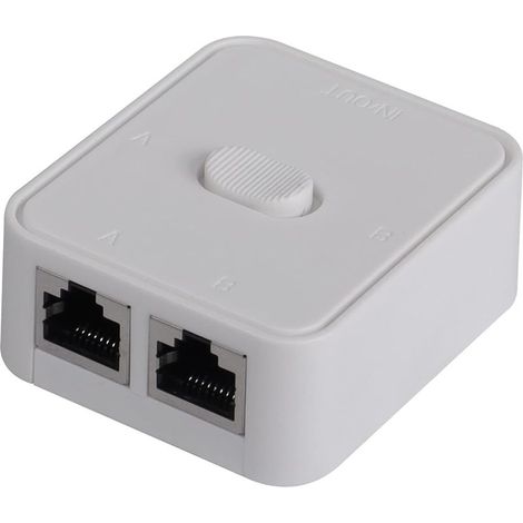 Switch réseau 2 ports, RJ45, sélecteur de switch réseau 2 ports, 100 m 2 en 1 ou 1 entrée 2 sorties