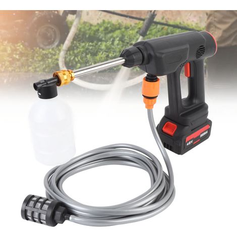 Nettoyeur haute pression sans fil amélioré 2025, 900 PSI, avec deux batteries de 21,8 Ah, équipé d'une buse 6 en 1, d'un affichage de la puissance restante de la batterie, nettoyeur haute pression por (1/5)