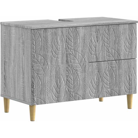 Bathroom Sink Cabinet DELFT Grey Sonoma 82 x 41x 59 cm vidaXL (1/5)