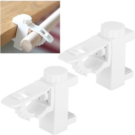 Support de tringle à rideau Support de Poteau de Tringle à Rideau Pince à Tige Suspendue Polyvalente Capacité Charge HB025