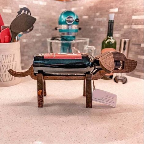 Rack À Vin En Bois - Support Pour Bouteille De Vin En Forme D'Animal - Décoration Intérieure - 1 Pièce (1/5)