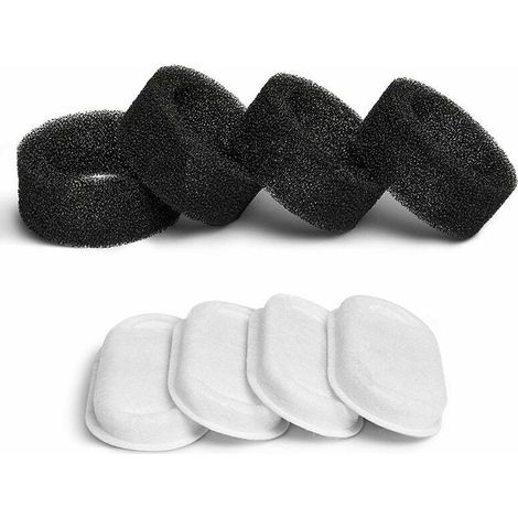 Cat Water Fountain Filter, 4pcs Filter + 4pcs Sponge, Cat Water Fountain Filter with Resin and Activated Carbon (1/5)