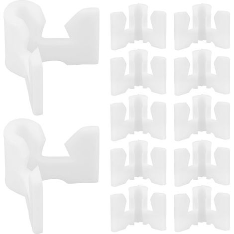 Connecteurs pour Meubles à Chaussures 40pcs en Plastique Blanc, Support de Tuyau Modulable pour Armoire, Assemblage Facile DIY pour Rangement (1/4)