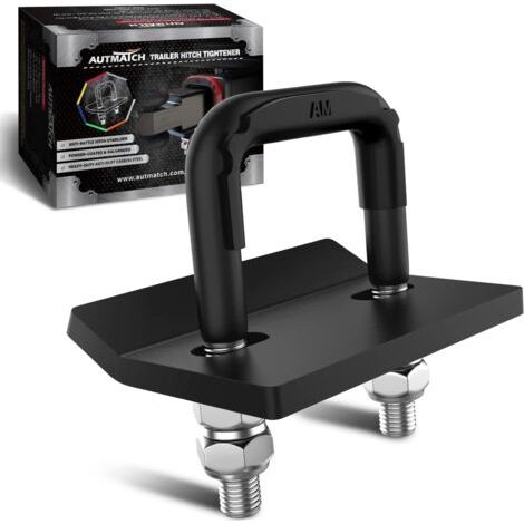 Pince de Serrage Anti-cliquetis, stabilisateur d'attelage Robuste pour attelages de remorque de 3,2 cm et 5,1 cm, isolateur en Caoutchouc et Double revêtement Anti-Rouille, Noir Mat (1/5)