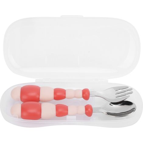 Ensemble Fourchette et Cuillère en Acier Inoxydable pour Enfants - Apprentissage Autonome Sans BPA (1/5)