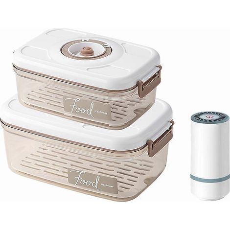 Machine de mise sous vide automatique intelligente avec emballage sous vide, ensemble de boîtes de conservation alimentaire 1,2 l / 2,1 l, boîte de conservation sous vide, verre scellé (1/5)