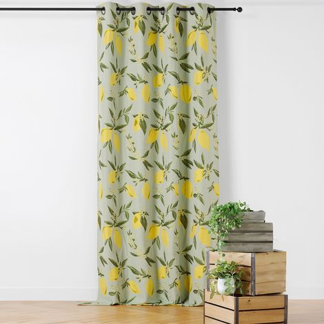 Rideau Dolce Vita motif citrons Vert 140x260 cm (1/3)