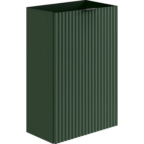 Mobile lavabo scanalato anta reversibile verde - H60 x L40 x P22 - VAHIRA (1/4)