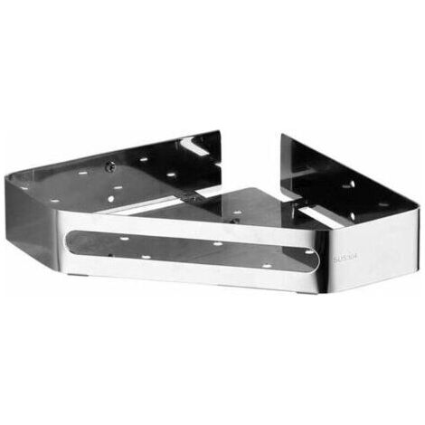 Étagère en forme de losange noir pour salle de bain cadre d'angle solide épaissi en forme de losange monocouche 2 pièces (1/4)