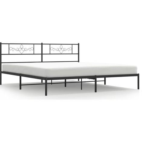 Maison Exclusive - Bettgestell mit Kopfteil Metall Schwarz 200x20