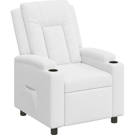 Sillón reclinable Blanco 75 x 95 x 100 cm Tela vidaXL (1/5)