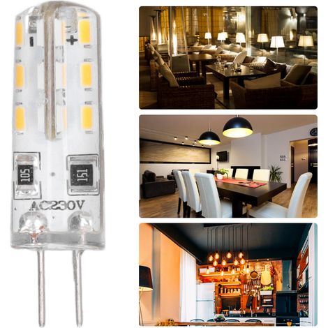 G4 LED-Lampe, Doppelbein-Silikonsockel, 1,5 W AC220 V 110 lm, Gartenbeleuchtungslampe. (1/5)