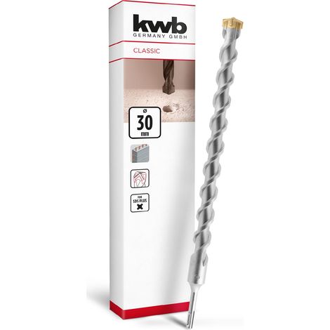 Foret SDS Plus, foret marteau SDS Plus (Ø 30 mm x 460/400 mm, avec tranchant en métal dur 4X extrêmement rapide, pour béton armé, pierre (1/5)