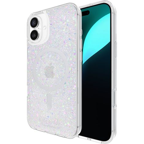 Custodia protettiva MagSafe per iPhone 16 Plus di Kate Spade New York (glitter grosso) (1/5)