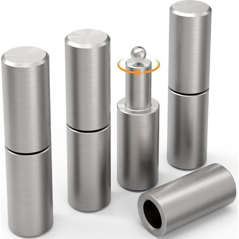 10.2 cm welded barrel hinges, 10.2 x 2.5 cm, weld-on hinges for iron doors, metal gates, ball bearing (1/5)