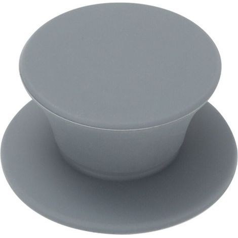 Mango de repuesto para tapa de vidrio, mango resistente para cacerola, pomo para tapa, tapa de cacerola Knauf, mango universal de silicona, repuesto, 2 x gris (1/5)
