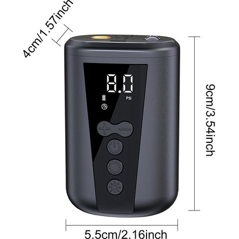 Pompe à ballon électrique portable avec écran LCD, gonfleur pour ballon de basket, volley, football et autres ballons de sport, avec aiguille (1/5)