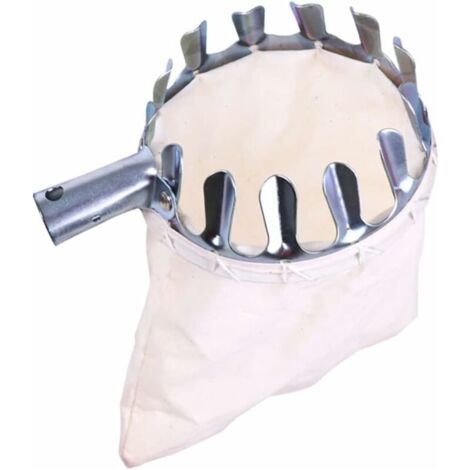 Cueilleurs de Fruits Cueille-Fruits Métal Cueille-Fruits avec Sac de Collecte Outils de Cueillette de Fruits Attrapeur de Fruits Outil de Soin Darbre Tête pour Pomme Poire Agrume Pêche (14 cm) (1/5)