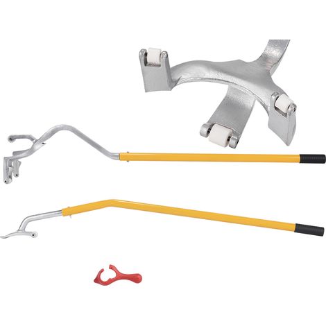 Mophorn Kit di Attrezzi 3 Pz Smontagomme Manuale per Autocarro ATV Pneumatici Dimensioni Compatibili 571 - 622 mm, Kit di Stallonatore Manuale per Pneumatici da Garage Officina Fai-da-te Colore Giallo (1/5)
