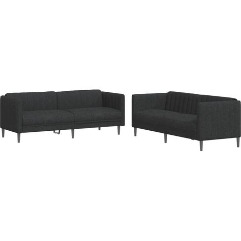 Maison Exclusive - Ensemble de canapés 2 pcs noir tissu